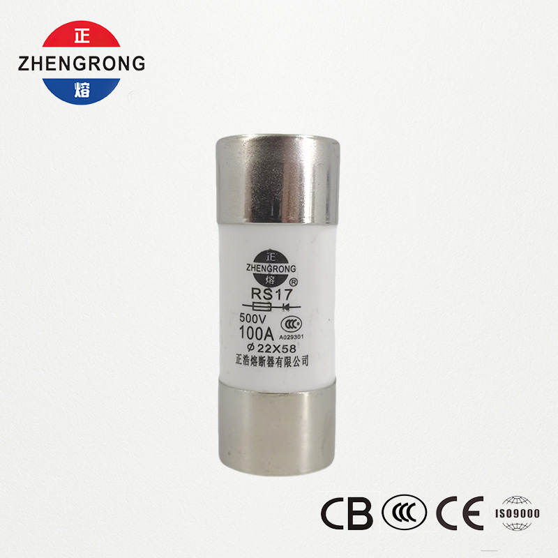 RS17 100A 500V Cylindrisk snabbverkande säkring | 22*58mm | CCC-certifierad