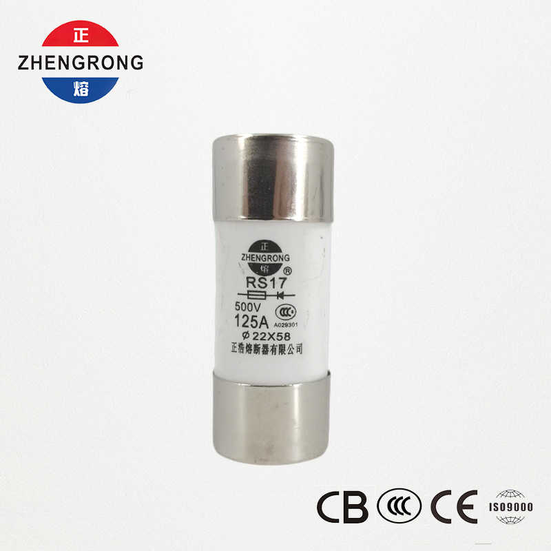 RS17 125A 500V Cylindrisk snabbverkande säkring | 22*58mm | CCC-certifierad