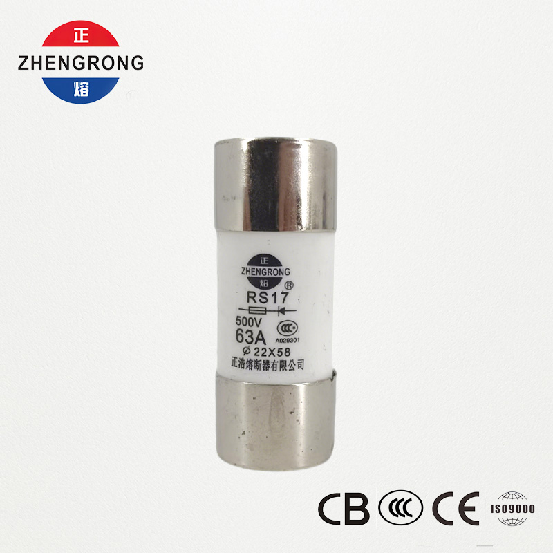 RS17 63A 500V Cylindrisk snabbverkande säkring | 22*58mm | CCC-certifierad